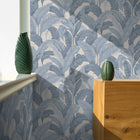 Layered Palm Faux Grasscloth Removable Wallpaper