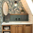 Layered Palm Faux Grasscloth Removable Wallpaper