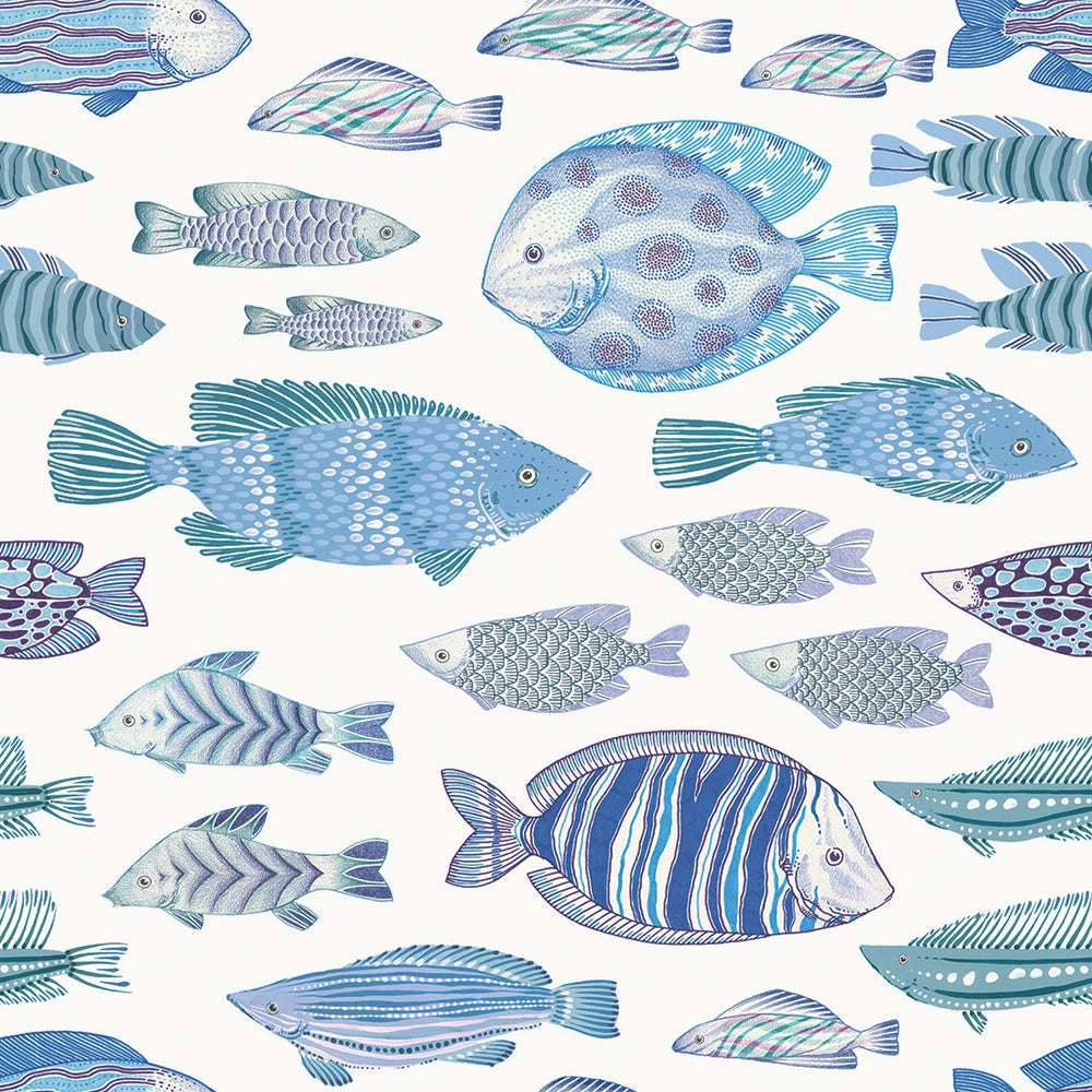 Marine Fish Peel and Stick Wallpaper Sample Swatch