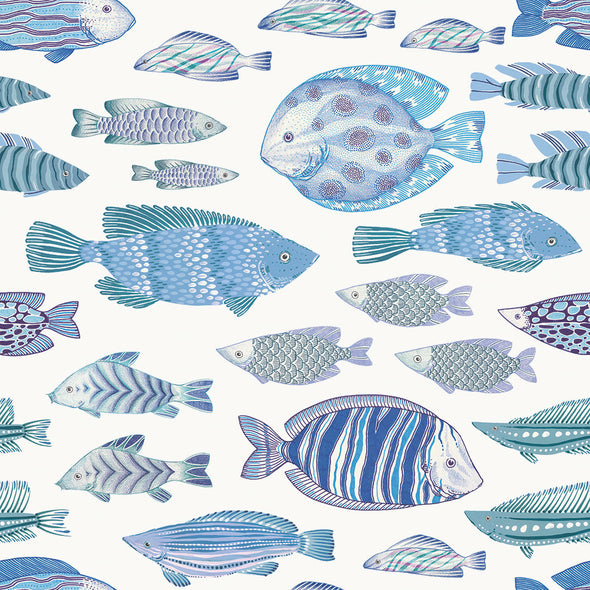 Marine Fish Removable Wallpaper Sample Swatch