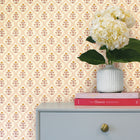 Ogee Garden Grasscloth Wallpaper
