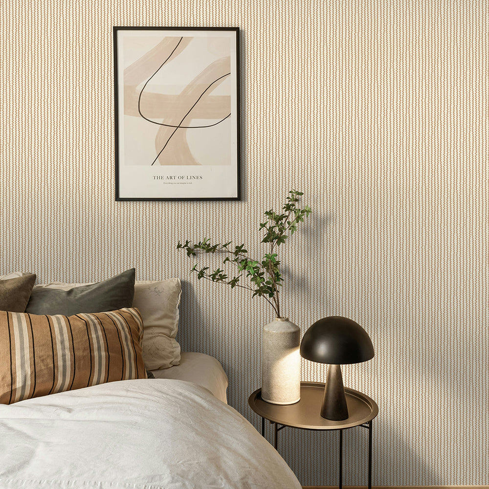 Rick Rack Revival Grasscloth Peel and Stick Wallpaper