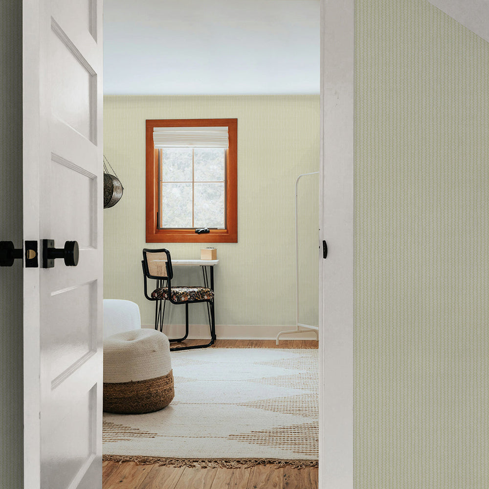 Rick Rack Revival Grasscloth Peel and Stick Wallpaper