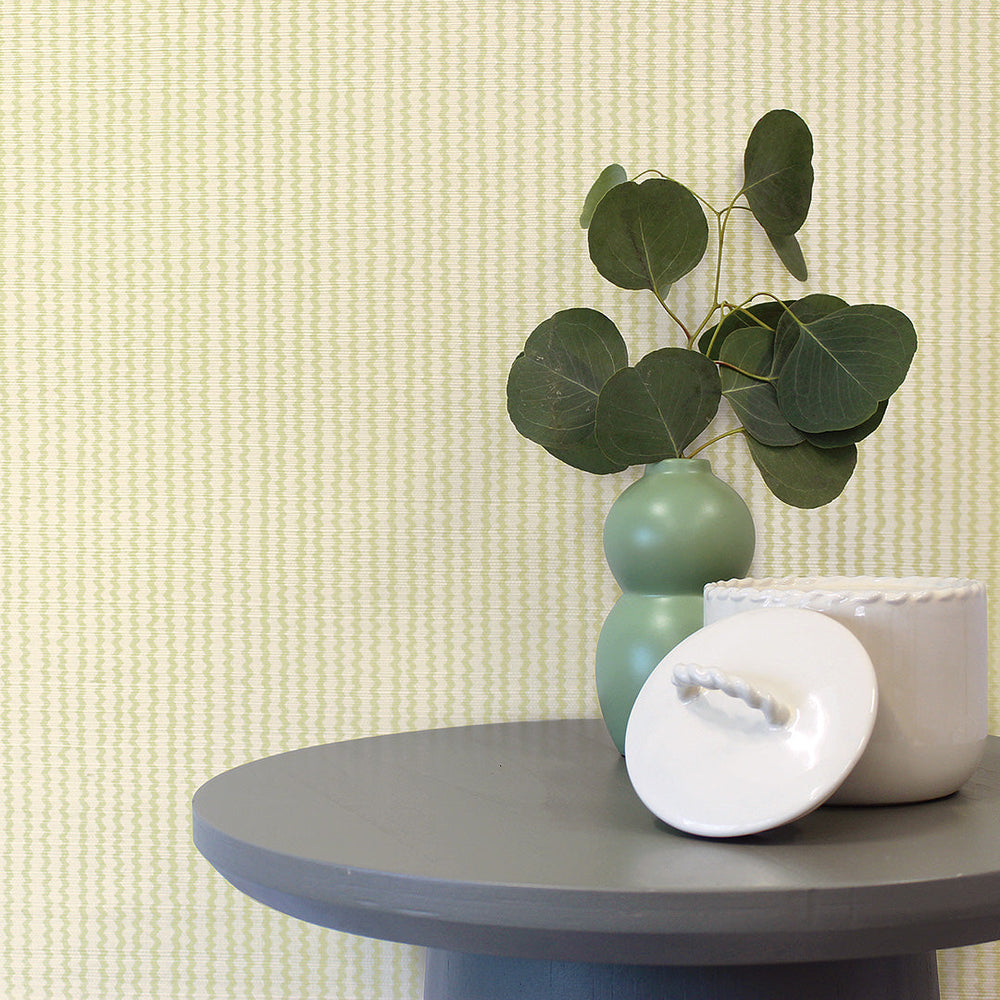 Rick Rack Revival Grasscloth Peel and Stick Wallpaper
