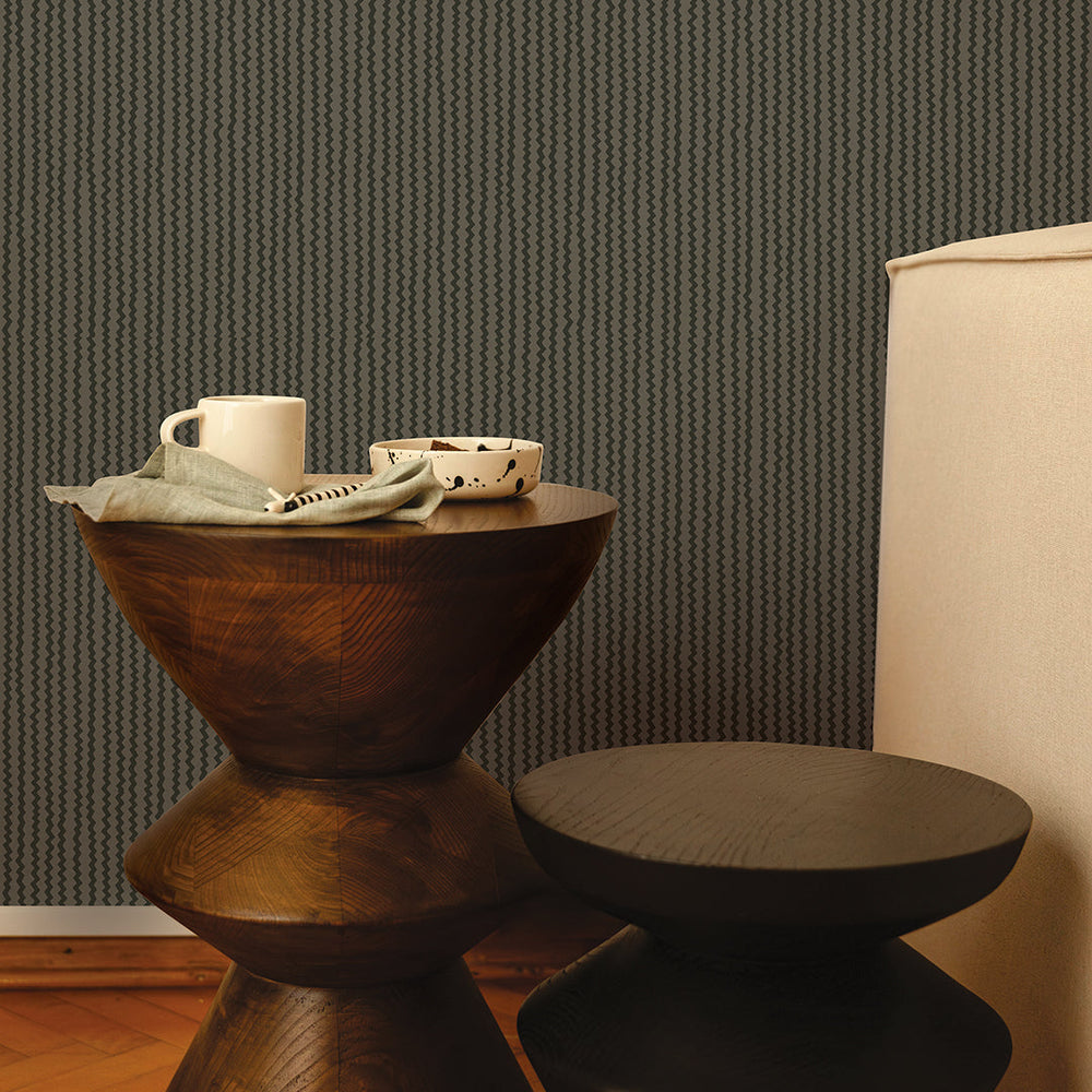 Rick Rack Revival Grasscloth Peel and Stick Wallpaper