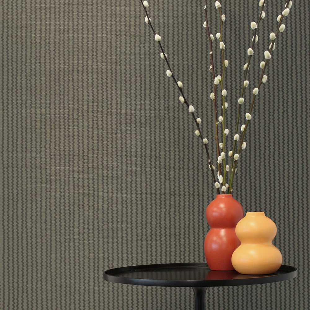 Rick Rack Revival Grasscloth Peel and Stick Wallpaper