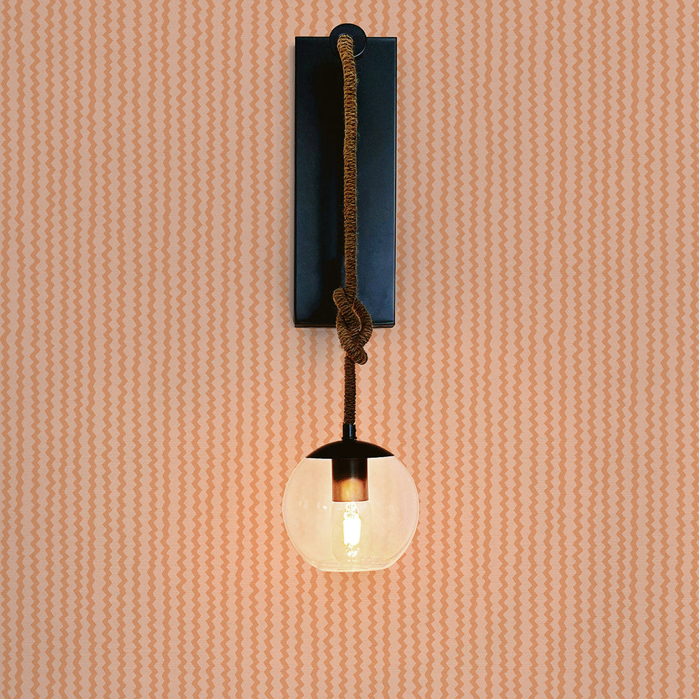 Rick Rack Revival Grasscloth Peel and Stick Wallpaper