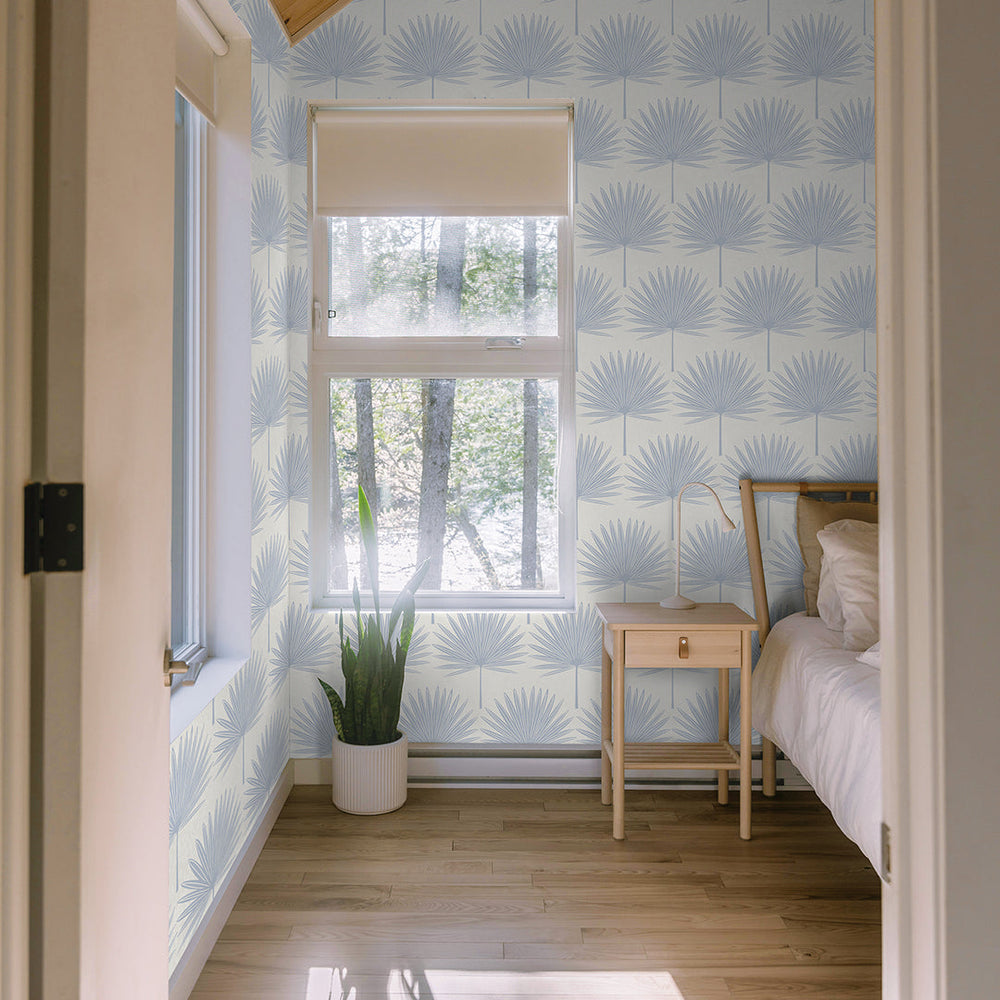 Stamped Palm Peel and Stick Wallpaper