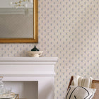 Tiny Blooms Faux Grasscloth Removable Wallpaper