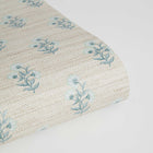Tiny Blooms Faux Grasscloth Removable Wallpaper