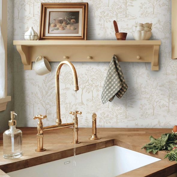 Arbor Toile Peel and Stick Wallpaper