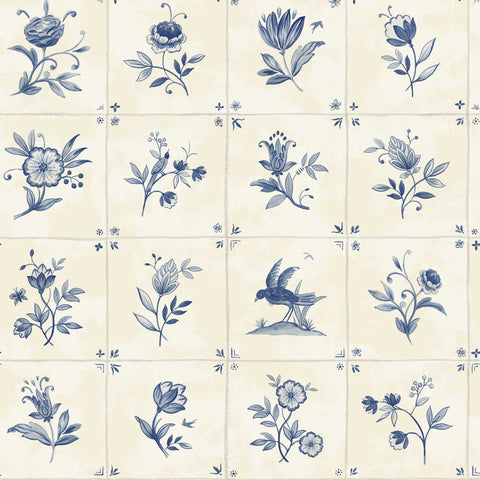 Tempaper Azulejo Tile Textured Peel and Stick Wallpaper Sample Swatch ...