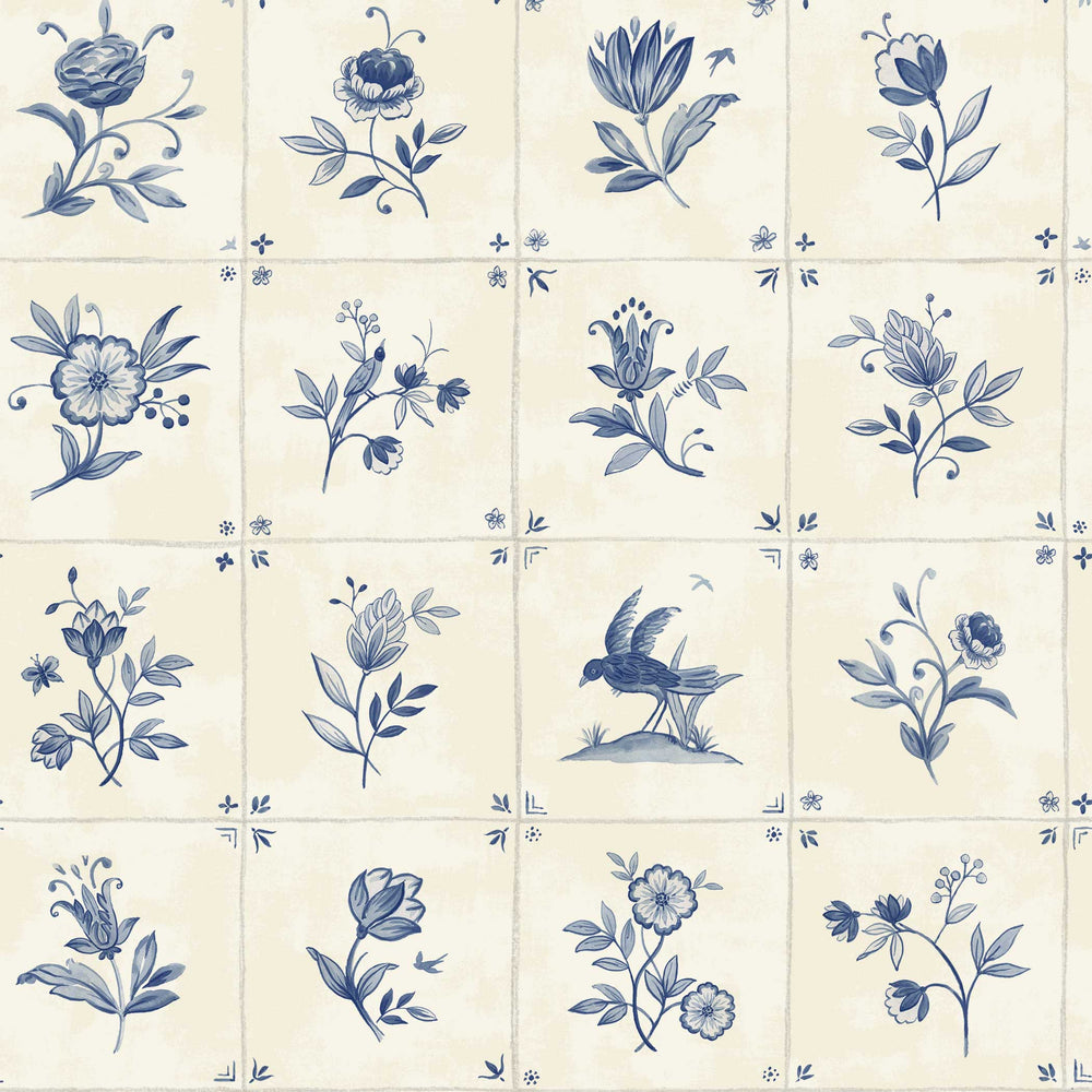 Azulejo Tile Textured Peel and Stick Wallpaper