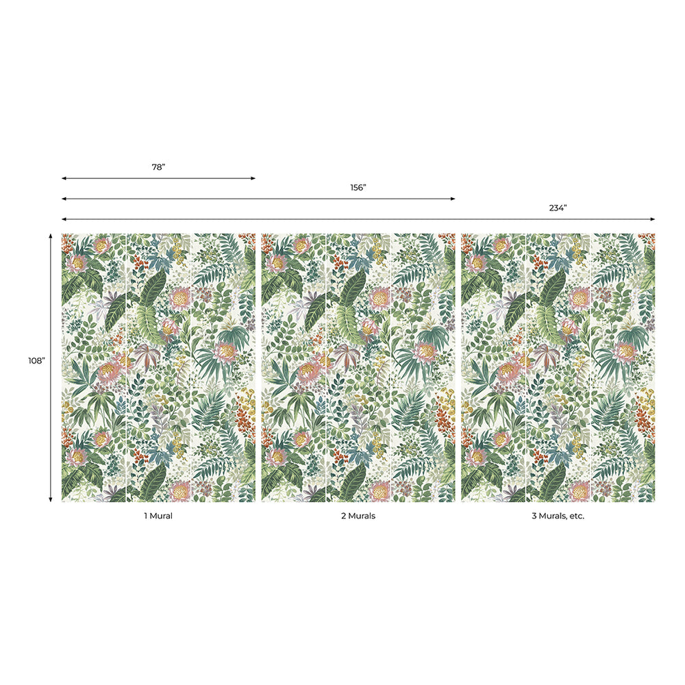 Beverly Floral Mural Peel and Stick Wallpaper