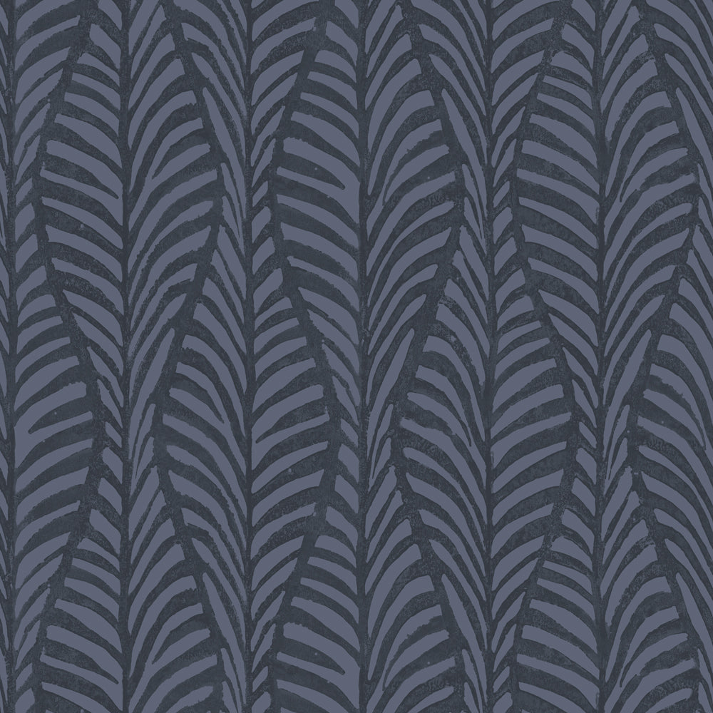 Block Print Leaves Peel and Stick Wallpaper Sample Swatch