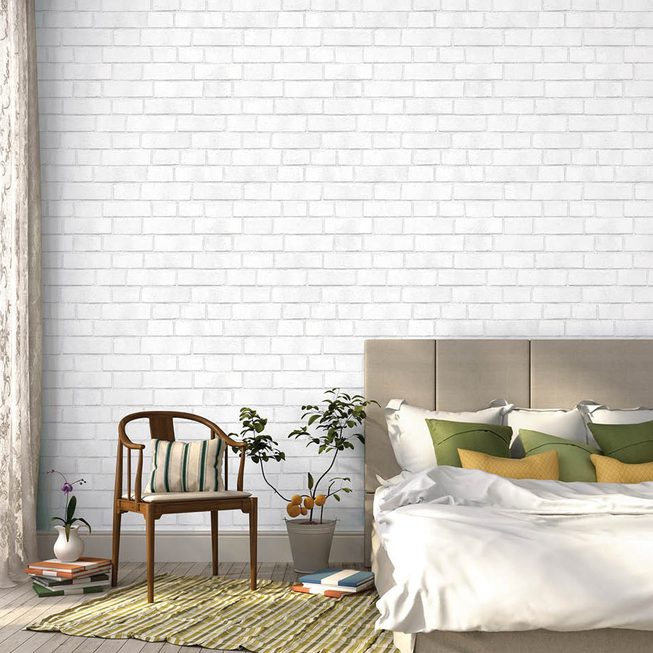 Brick 5.5 yds. Peel and Stick Wallpaper