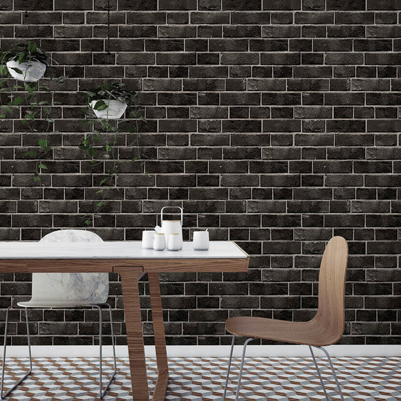 Brick 5.5 yds. Peel and Stick Wallpaper