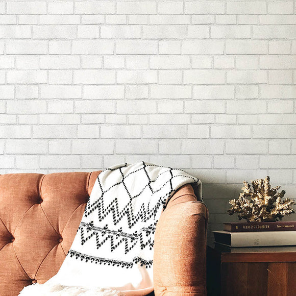 Brick 5.5 yds. Peel and Stick Wallpaper
