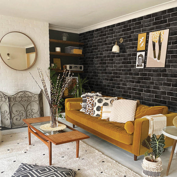 Brick 5.5 yds. Peel and Stick Wallpaper
