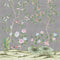 Chinoiserie Mural Wallpaper  option Lilly Metallic Silver