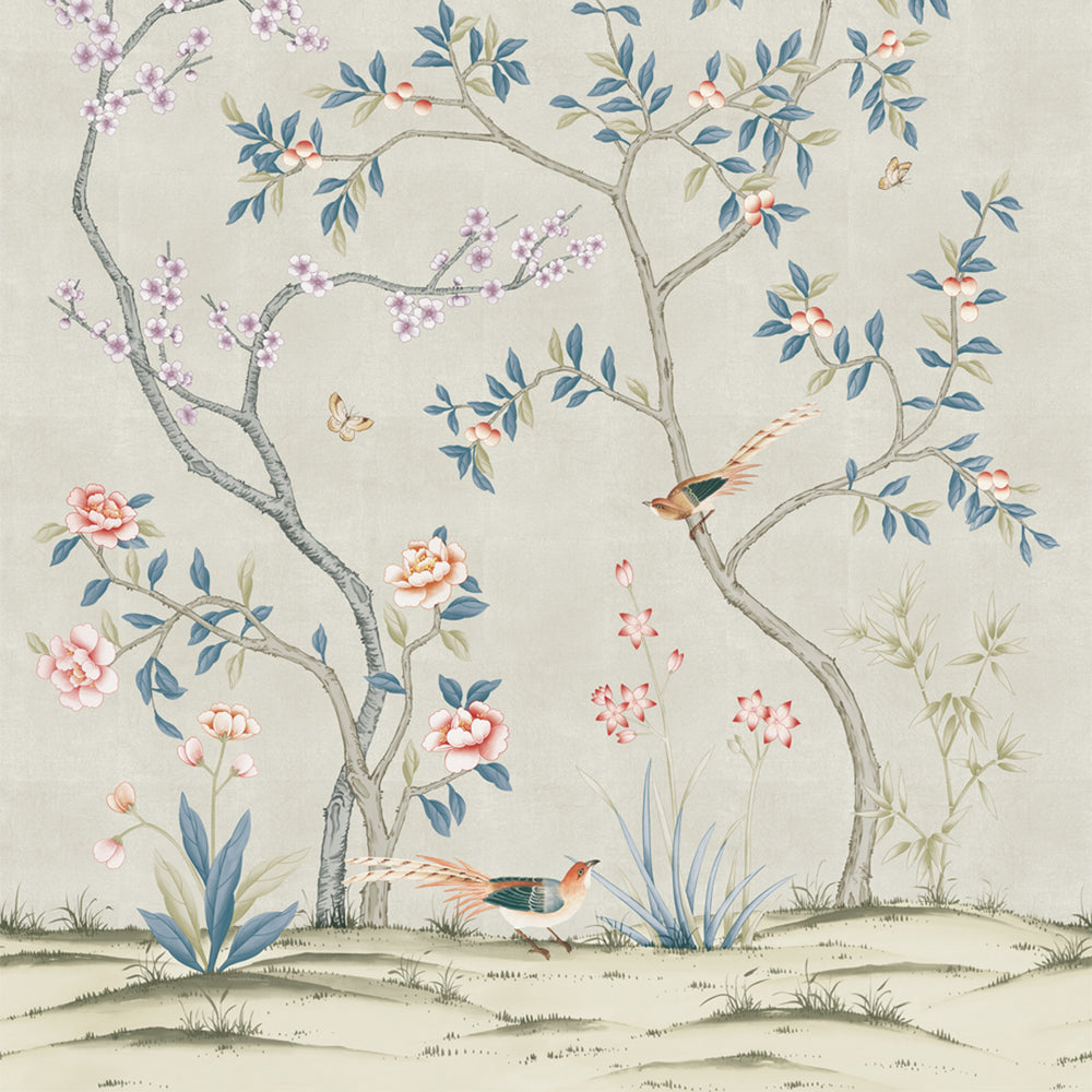 Chinoiserie Mural Peel and Stick Wallpaper Sample Swatch