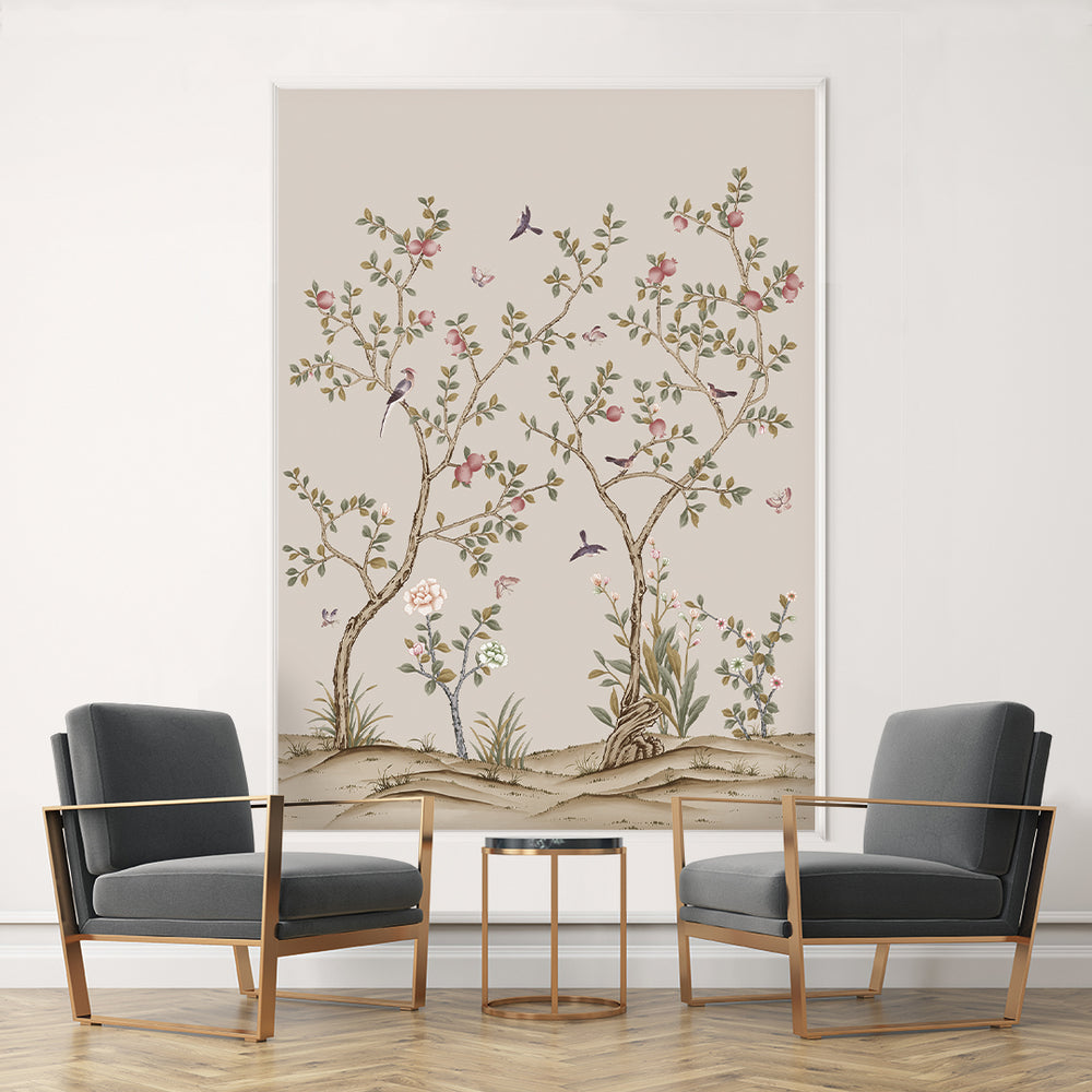 Chinoiserie Mural Peel and Stick Wallpaper