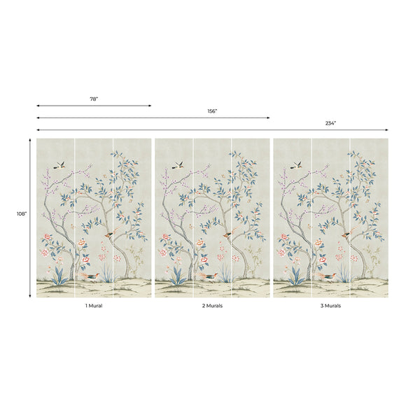 Chinoiserie Mural Peel and Stick Wallpaper