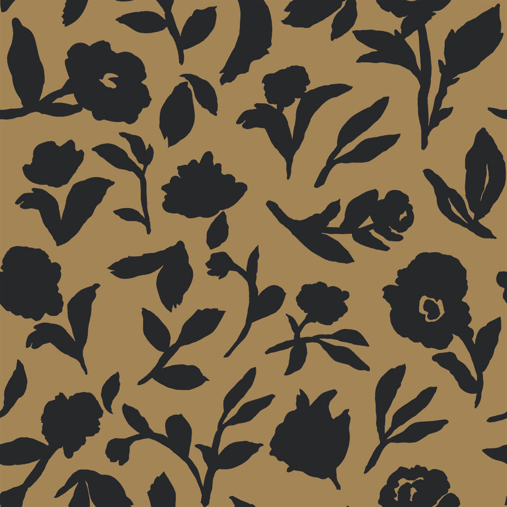 Dancing Pansy Peel and Stick Wallpaper Sample Swatch
