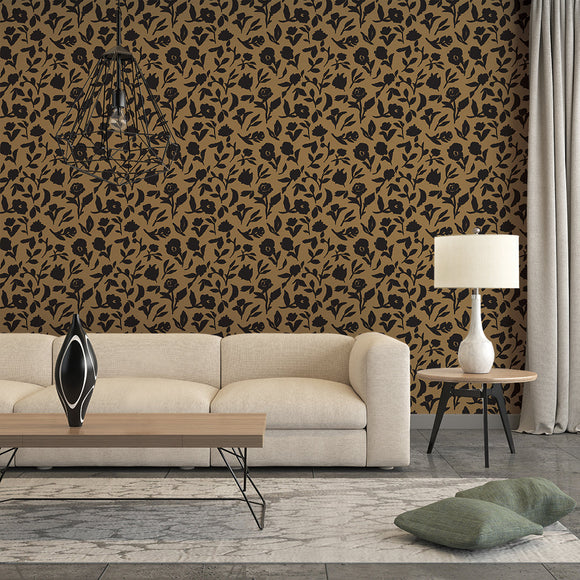 Dancing Pansy Peel and Stick Wallpaper