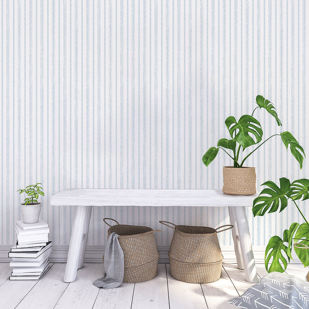 Nautical Stripe Peel and Stick Wallpaper