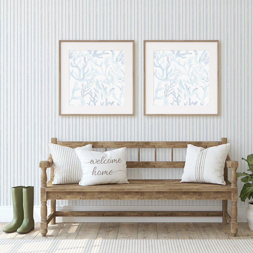 Nautical Stripe Peel and Stick Wallpaper