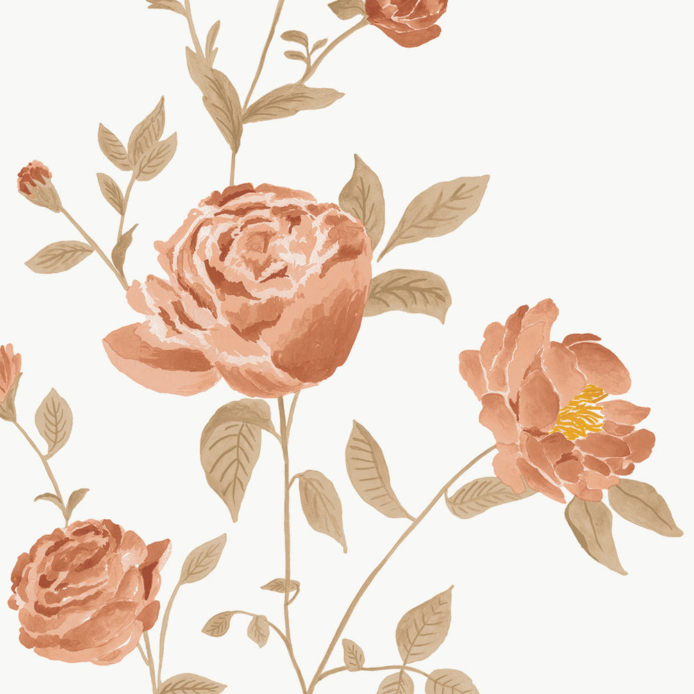 Rambling Rose Peel and Stick Wallpaper Sample Swatch