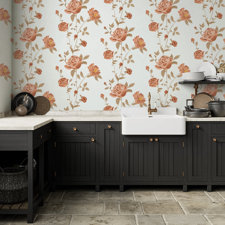 Tempaper Rambling Rose Peel and Stick Wallpaper - 2Modern