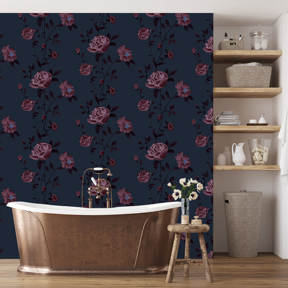 Rambling Rose Peel and Stick Wallpaper
