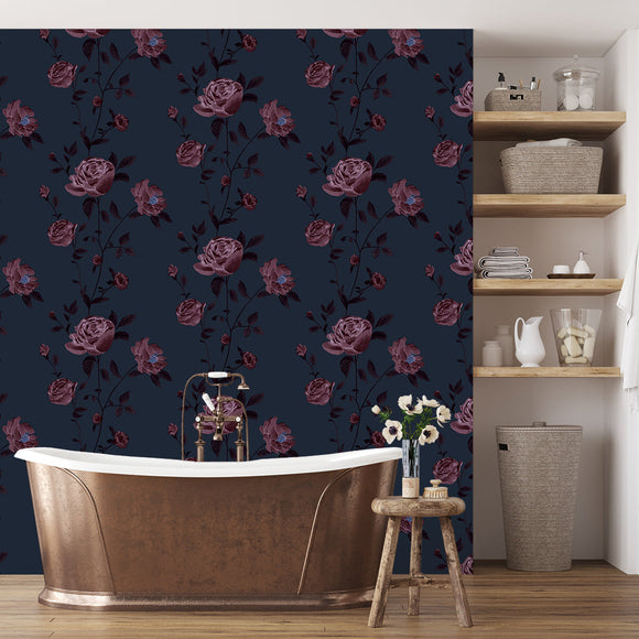 Rambling Rose Peel and Stick Wallpaper