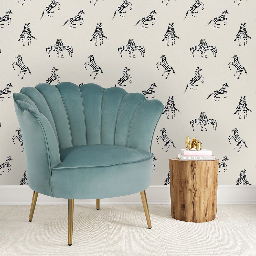 Zebras in Love Peel and Stick Wallpaper