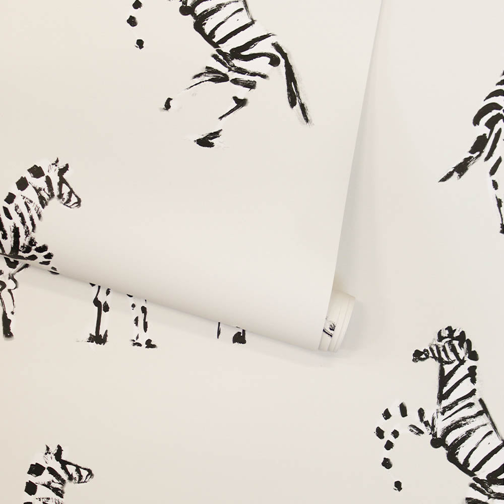 Zebras in Love Peel and Stick Wallpaper