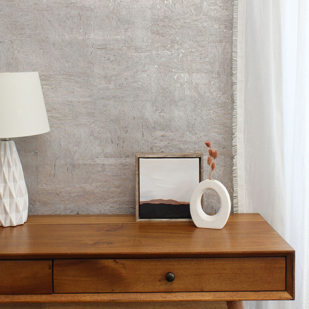 Cork Grasscloth Wallpaper