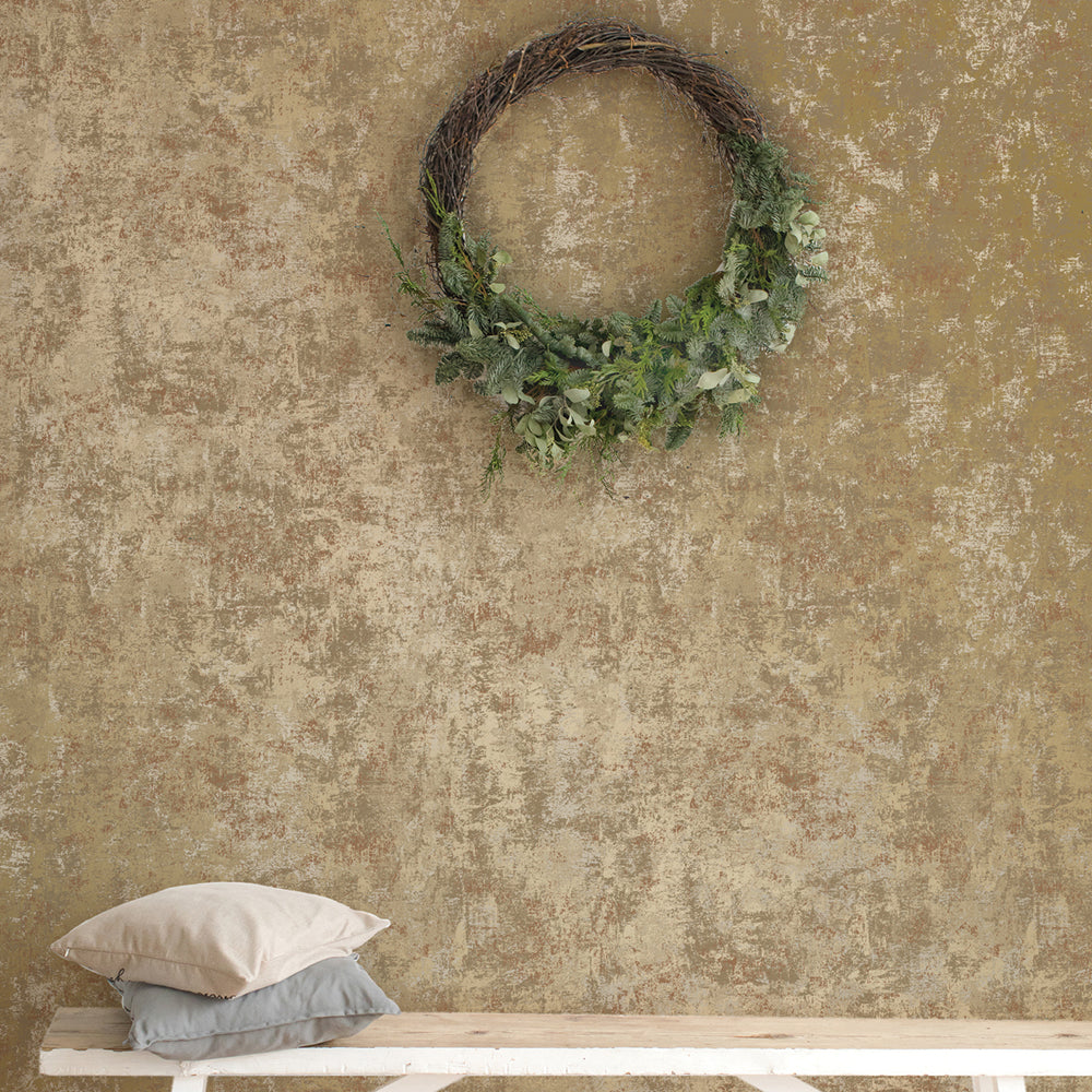 Distressed Gold Leaf Peel and Stick Peel and Stick Wallpaper
