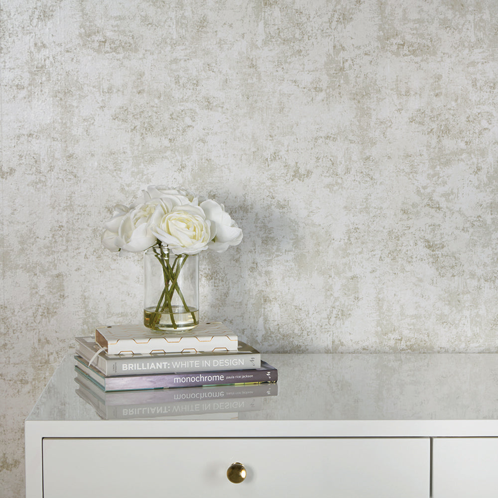 Distressed Gold Leaf Peel and Stick Peel and Stick Wallpaper