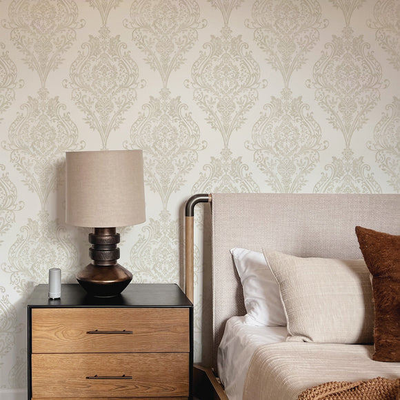 Estate Damask Unpasted Wallpaper