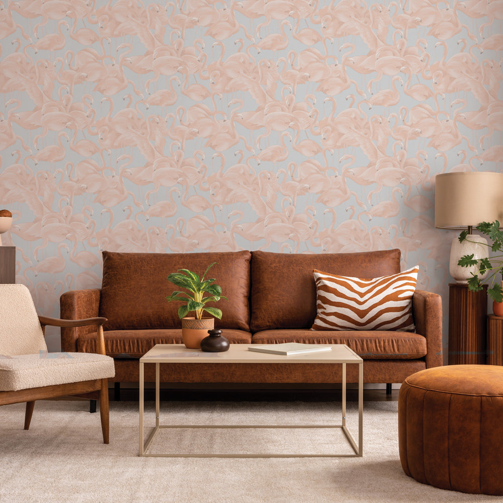 Flamingo 5.5 yds. Peel and Stick Wallpaper
