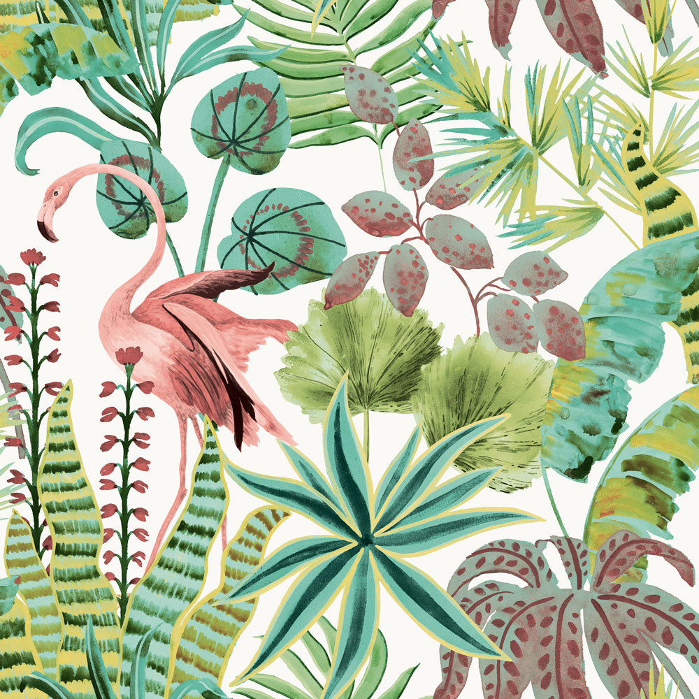 Flamingo Daydream Peel and Stick Wallpaper Sample Swatch