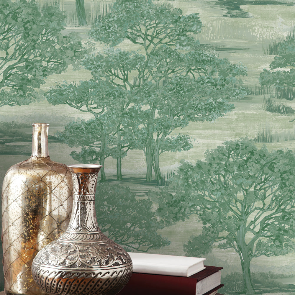 Forest Toile Peel and Stick Wallpaper