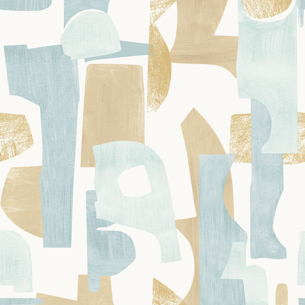 Geo Composition Peel and Stick Wallpaper Sample Swatch
