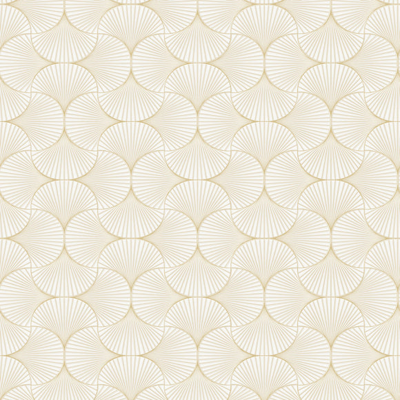 Gilded Scallop Unpasted Wallpaper Sample Swatch