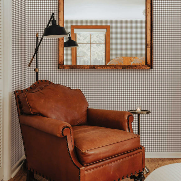 Gingham Check Peel and Stick Wallpaper