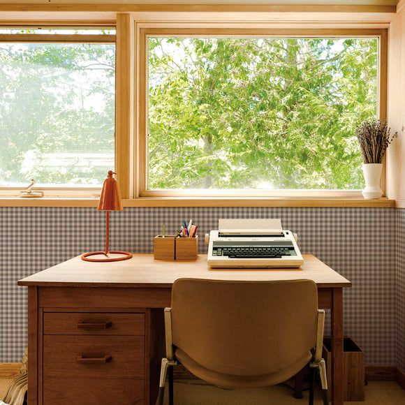 Gingham Check Peel and Stick Wallpaper