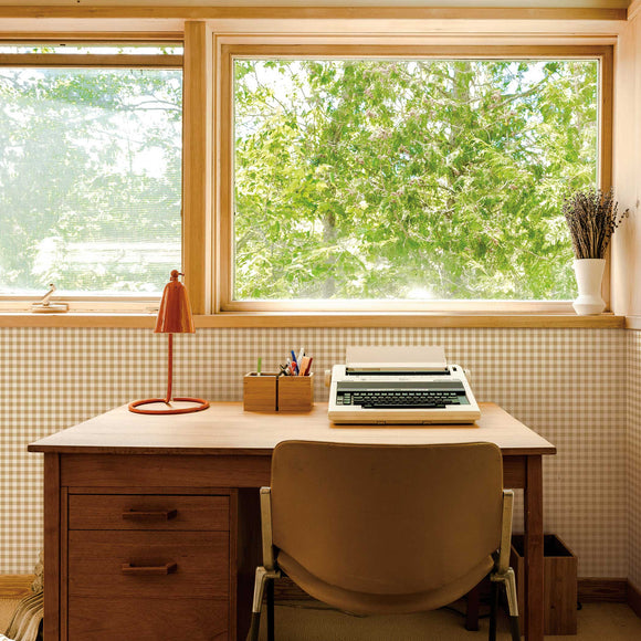 Gingham Check Peel and Stick Wallpaper