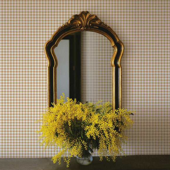 Gingham Check Peel and Stick Wallpaper